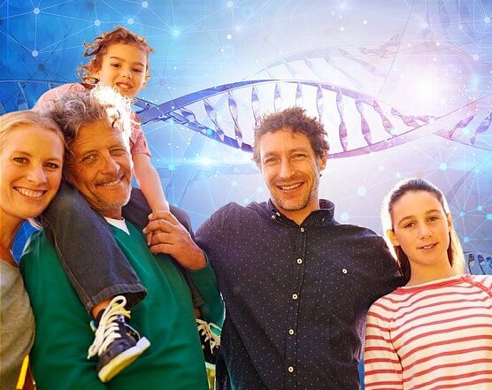 Familie, die ihren Ursprung mit Quick DNA fand