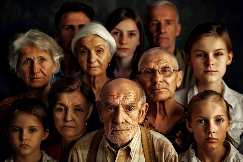Mehrgenerationen-Familienporträt