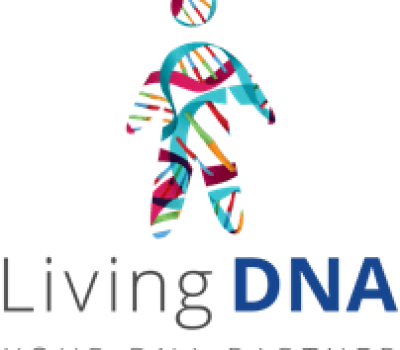 Living DNA – Logo des DNA-Abstammungs- und Wohlbefindenstestlabors Living DNA – Logo des DNA-Abstammungs- und Wohlbefindenstestlabors